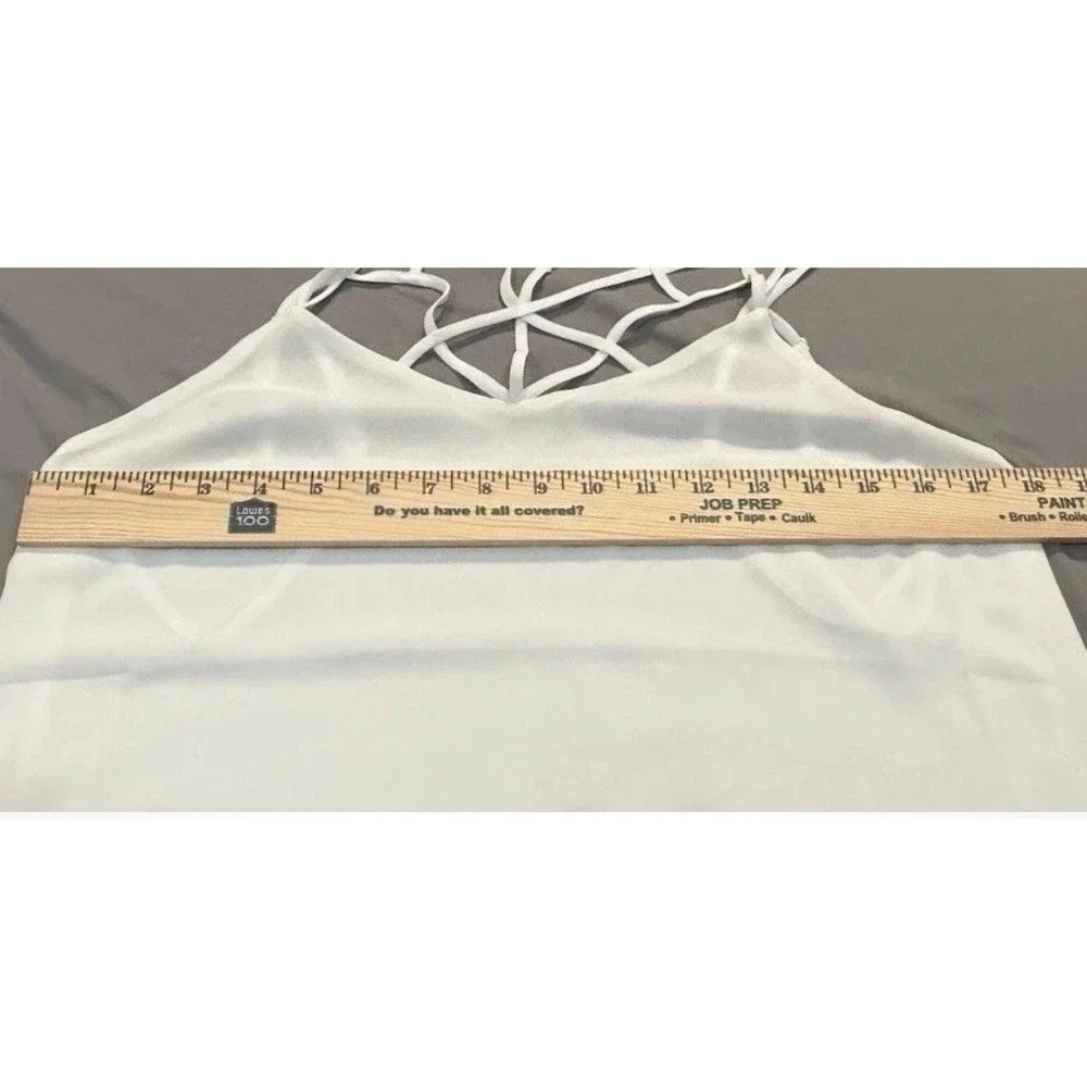 Naked Zebra‎ Caged Camisole Tank Top Womens Medium Ivory Going Out Cami